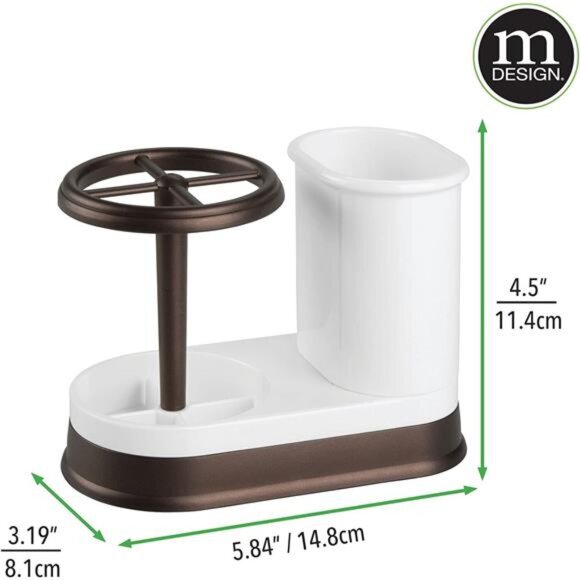 Toothbrush holder bathroom organizer stand for electric toothbrush toothpaste - Picture 3 of 8